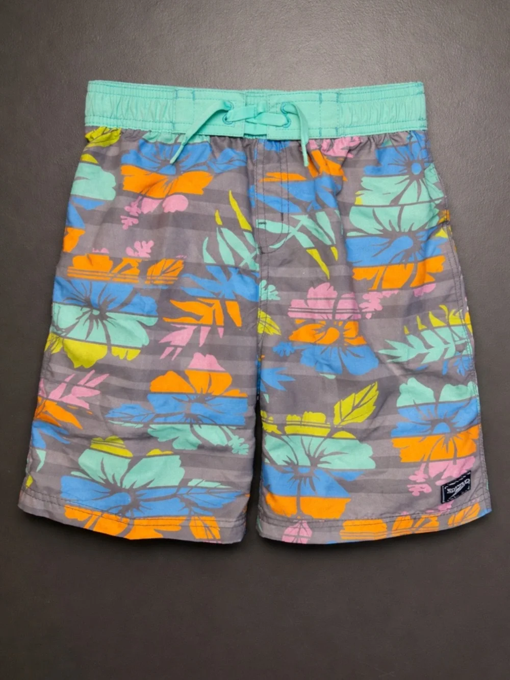 Speedo Swim Trunks | Size Boys Med 10/12 Tropical Floral UPF 50+ Swim Shorts NWT